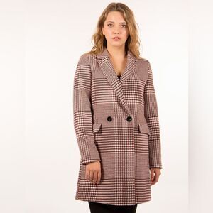 ONLY Classic Houndstooth Coat Sz Small